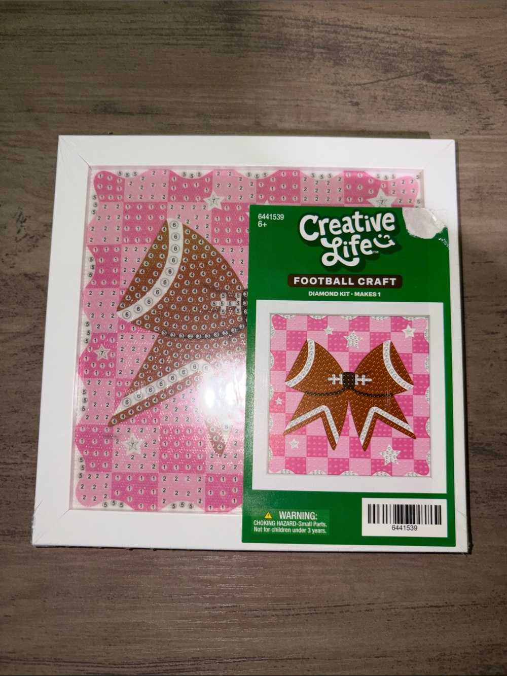 🆕💜 Creative Life Football Bow Pink Diamond Painting Art Kit 6x6 NWT